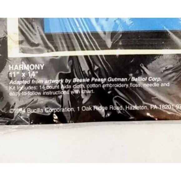 Bucilla Vtg 1994 HARMONY Piano Based on Bessie Pease Gutmann Cross Stitch‎ Kit - Picture 3 of 3